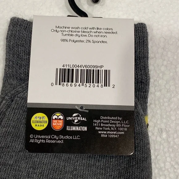 Minions Crew Socks bananas grey - Picture 3 of 7